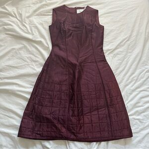 Chic Sleeveless Maroon Midi Dress